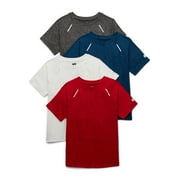 Russell Athletic Boys Runner Tech Tee with Short Sleeves, 4-Pack, Sizes 4-18